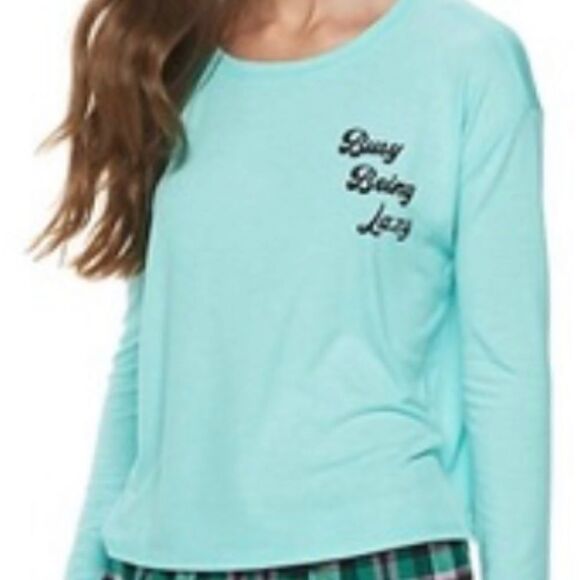 SO Busy Being Lazy Long Sleeve Graphic Tee - Picture 1 of 6